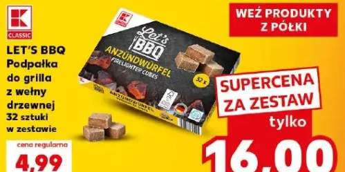 Zestaw brykiet drzewny Fire & Flame + podpałka do grilla Let's BBQ +1 wariant