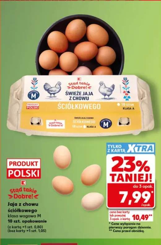 Jaja z chowu ściółkowego klasa M 10 szt. Stąd takie Dobre!