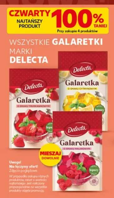 Galaretka o smaku truskawkowym Delecta +3 warianty