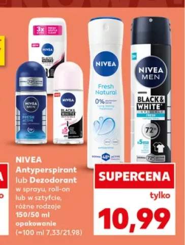 Dezodorant roll-on Nivea Men Fresh Active +3 warianty