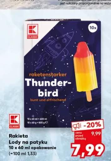 Lody na patyku Rakietka K-Classic 10-pak 60 ml