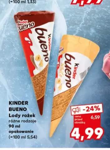 Lody rożek Kinder Bueno +1 wariant