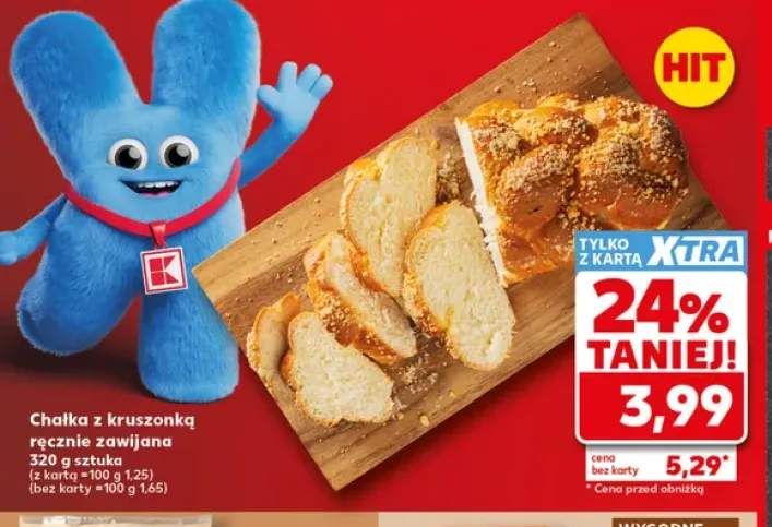 Chałka z kruszonką ręcznie zawijana