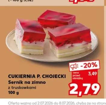 Sernik na zimno z truskawkami Cukiernia P. Chojecki