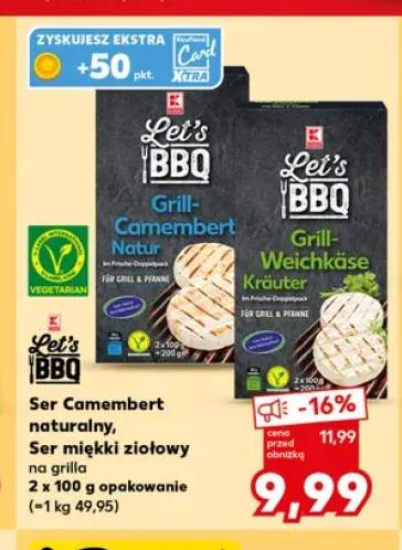 Ser Camembert na grilla naturalny Let's BBQ +1 wariant
