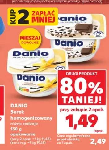 Serek homogenizowany Danio z kawałkami czekolady +2 warianty