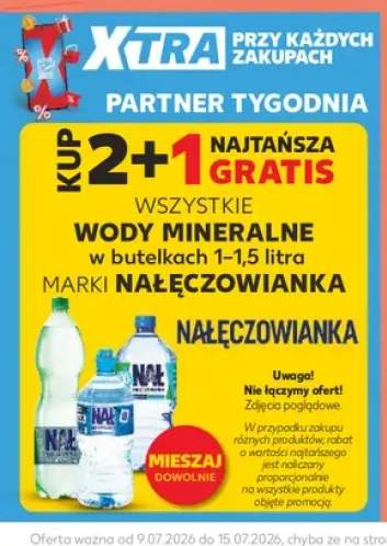 Wody mineralne w butelkach 1-1,5 litra marki Nałęczowianka +3 warianty