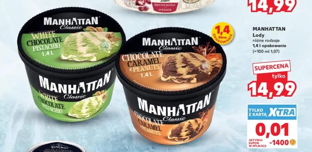 Lody White Chocolate Pistachio Manhattan Classic +1 wariant