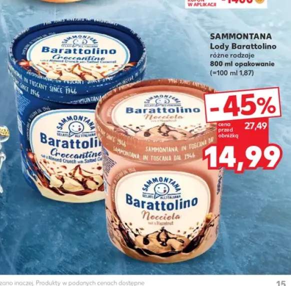 Lody Barattolino Croccantino Sammontana +1 wariant