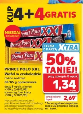 Wafel w czekoladzie Prince Polo Classic XXL +1 wariant