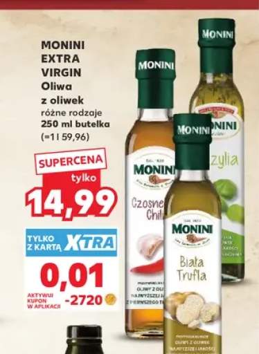 Oliwa z oliwek Monini Extra Virgin Czosnek i Chili +2 warianty