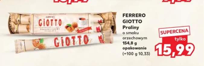 Praliny o smaku orzechowym Ferrero Giotto