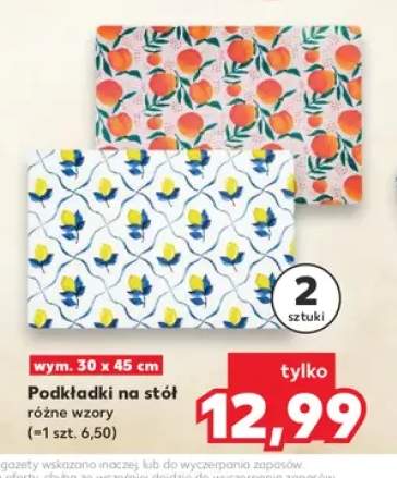 Podkładki na stół 30x45 cm 2-pak