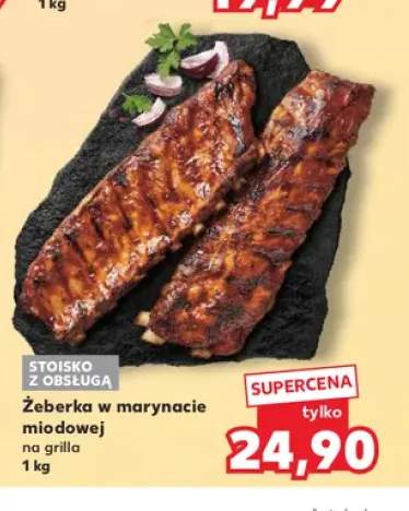 Żeberka w marynacie miodowej na grilla
