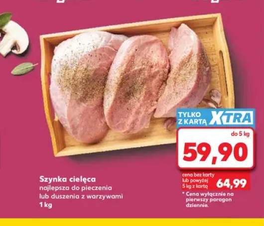 Szynka cielęca najlepsza do pieczenia lub duszenia z warzywami