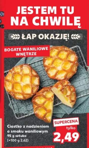 Ciastko z nadzieniem o smaku waniliowym