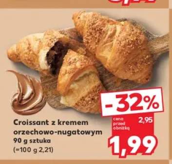 Croissant z kremem orzechowo-nougatowym