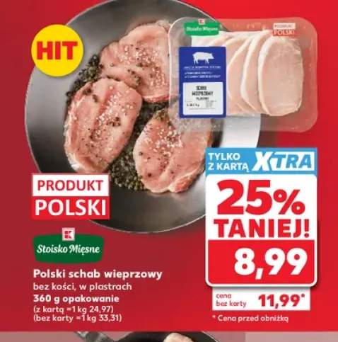 Schab wieprzowy bez kości w plastrach Stoisko Mięsne polski
