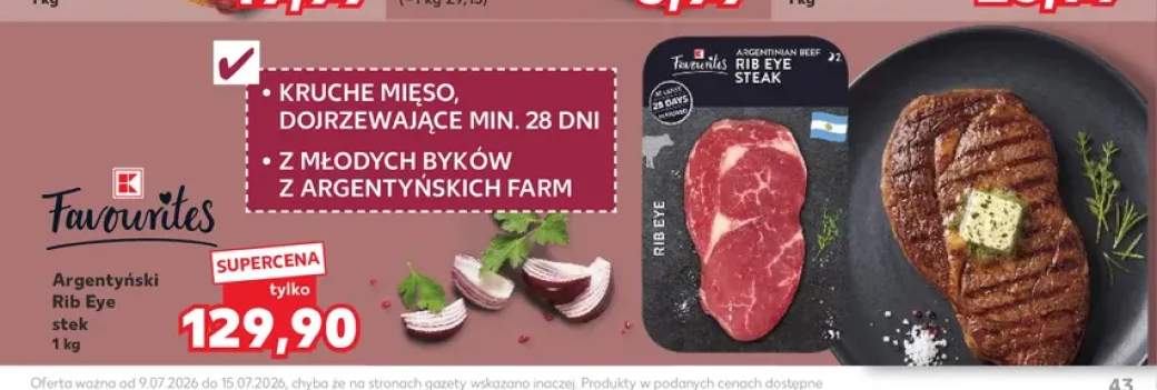 Stek Rib Eye wołowy argentyński K-Favourites