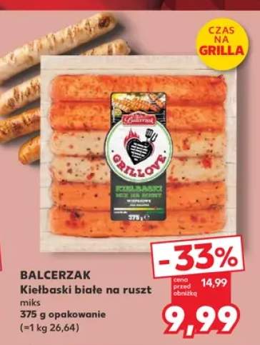 Kiełbaski białe na ruszt Balcerzak