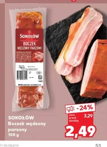Boczek wędzony parzony Sokołów