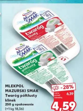 Twaróg półtłusty klinek Mlekpol Mazurski Smak +1 wariant