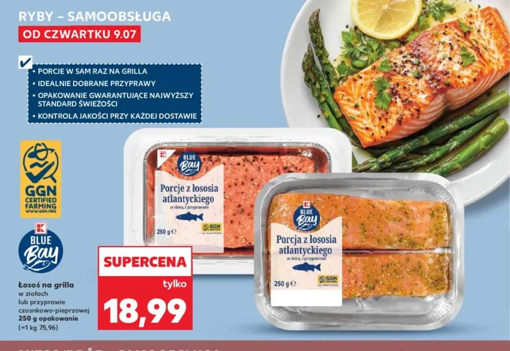 Łosoś na grilla w przyprawie czosnkowo-pieprzowej Blue Bay +1 wariant