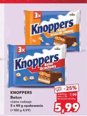 Baton Knoppers Orzeszki Ziemne 3-pak +1 wariant