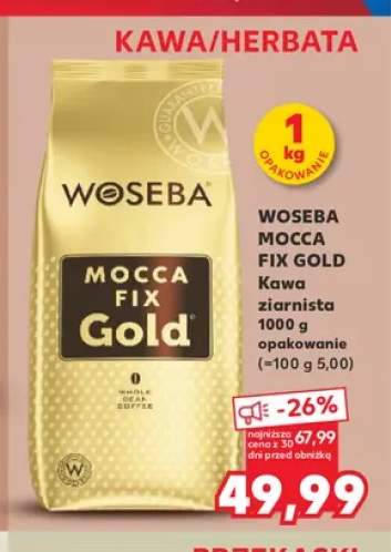 Kawa ziarnista Woseba Mocca Fix Gold