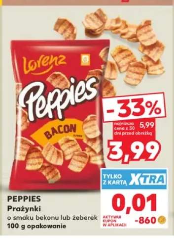 Prażynki o smaku bekonu Lorenz Peppies +1 wariant