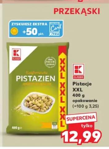 Pistacje kalifornijskie prażone i solone K-Classic XXL