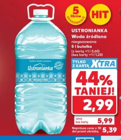 Woda źródlana niegazowana Ustronianka