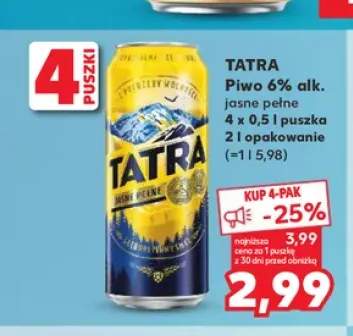 Piwo Tatra Jasne Pełne 4-pak