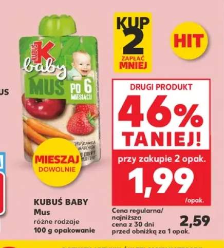 Mus owocowy Kubuś Baby