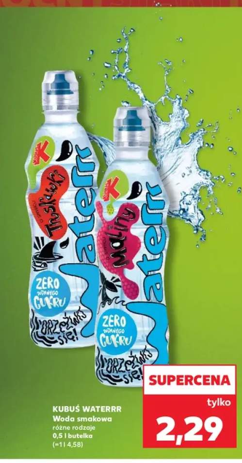 Woda smakowa Kubuś Waterrr o smaku truskawki +1 wariant