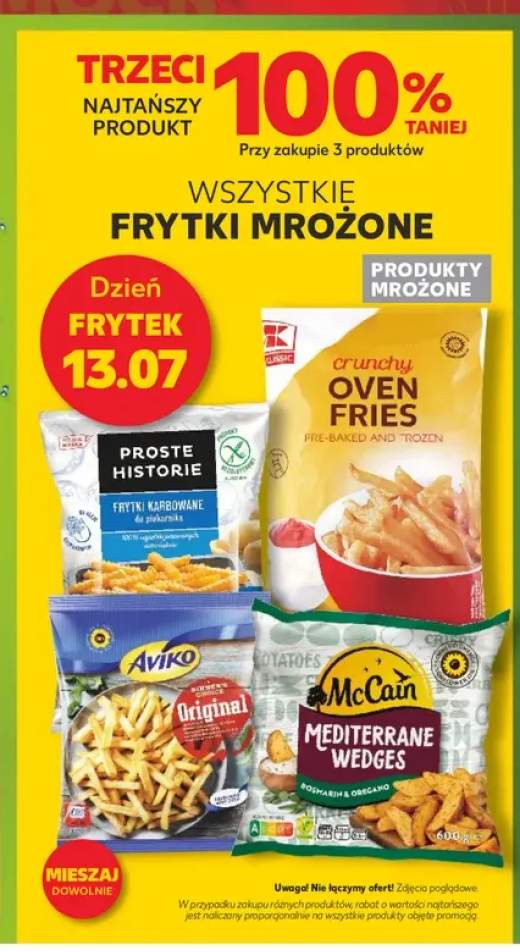 Frytki mrożone +4 warianty