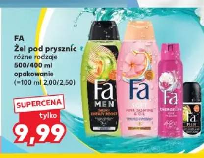 Żel pod prysznic Fa Men Sport Energy Boost +2 warianty