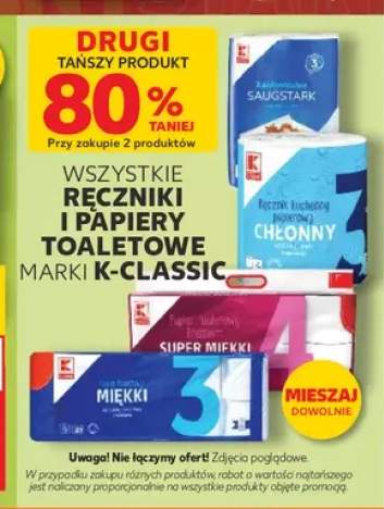 Ręczniki i papiery toaletowe K-Classic +4 warianty