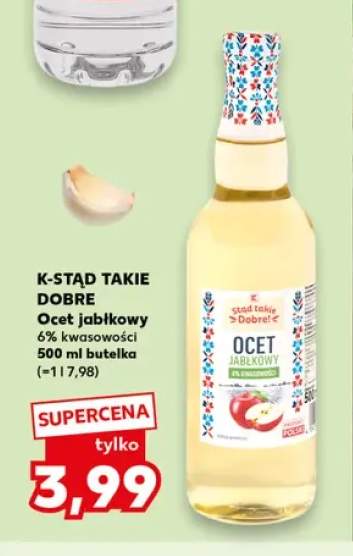 Ocet jabłkowy K-Stąd Takie Dobre 6% kwasowości