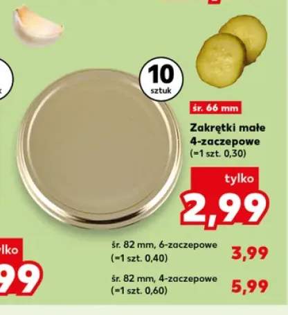 Zakrętki 4-zaczepowe 10-pak śr. 82 mm +2 warianty