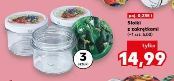 Słoiki z zakrętkami 0,235 l