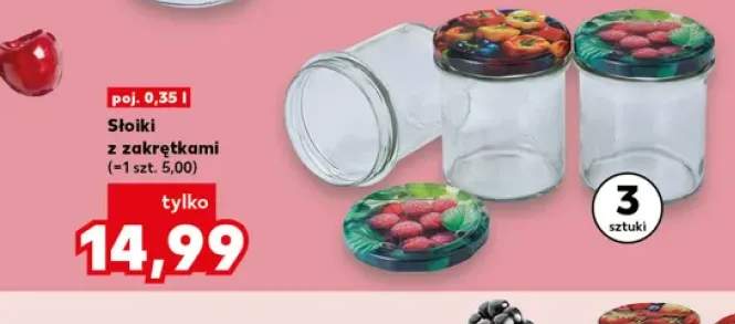 Słoiki z zakrętkami 0,35 l
