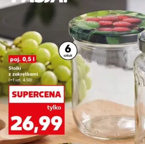 Słoiki z zakrętkami 0,5 l