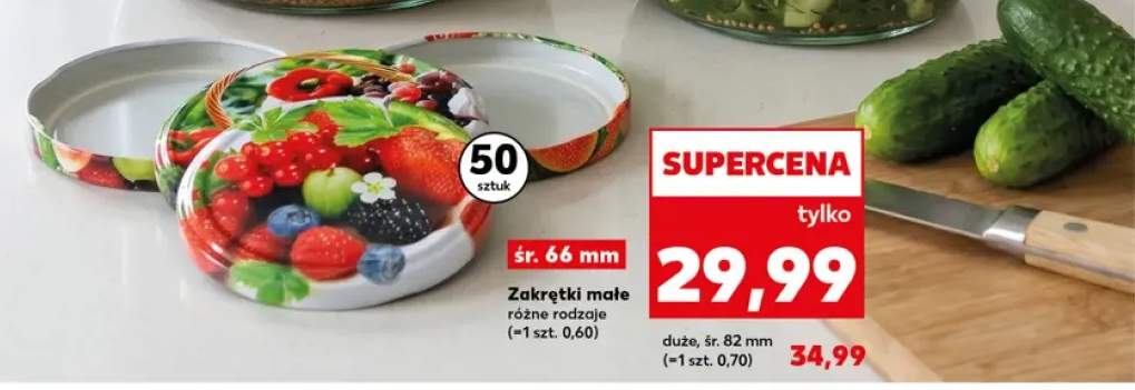 Zakrętki duże śr. 82 mm 50-pak +1 wariant