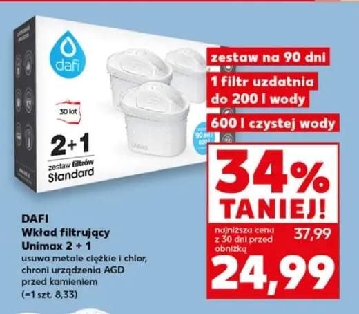 Wkład filtrujący DAFI Unimax 3-pak