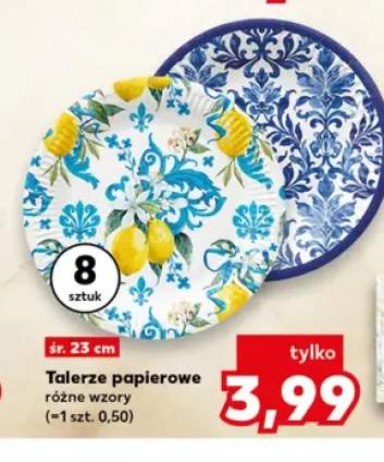 Talerze papierowe