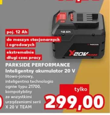 Inteligentny akumulator 20V 12Ah Parkside Performance