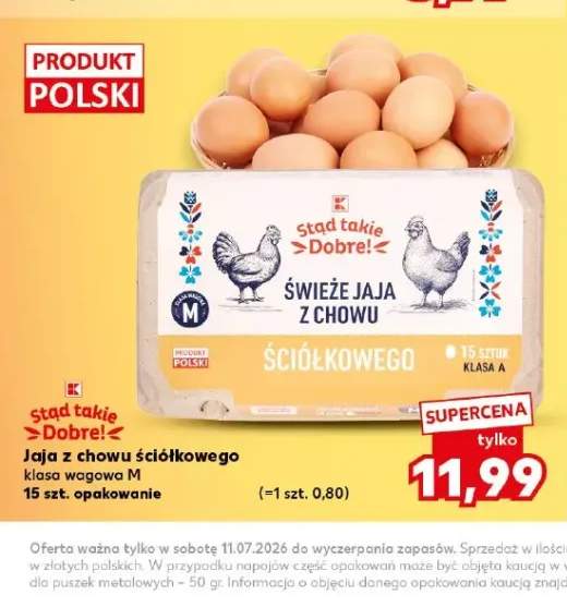 Jaja z chowu ściółkowego klasa M Stąd Takie Dobre!