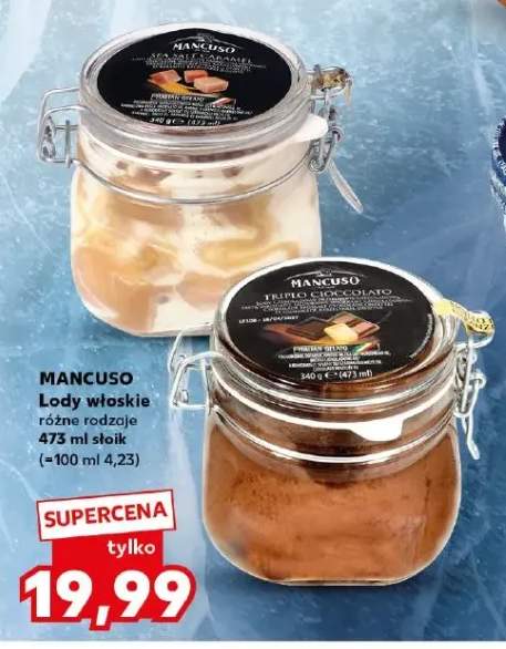 Lody włoskie Sea Salt Caramel Mancuso +1 wariant