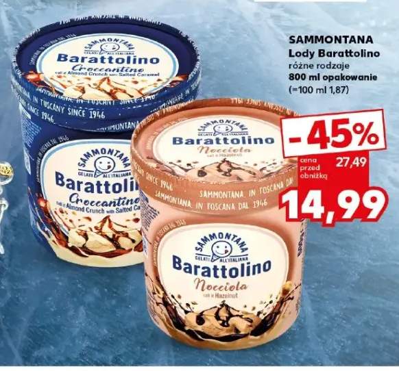 Lody Barattolino Croccantino Sammontana +1 wariant